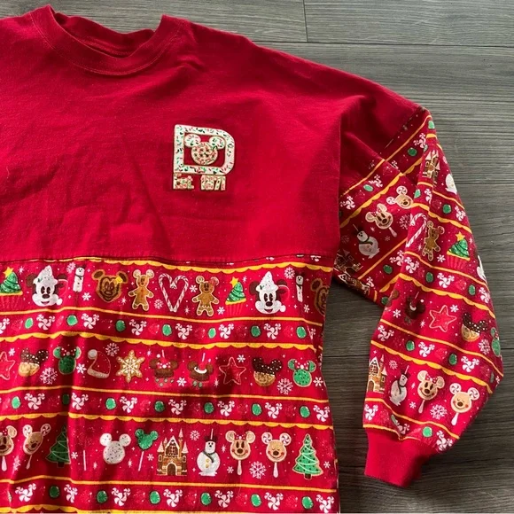 Disney x Spirit Jersey Disney Parks Christmas Holiday Snacks Adult Size XS Shirt - Picture 2 of 6